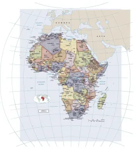 Afrika-Kontinentkarte