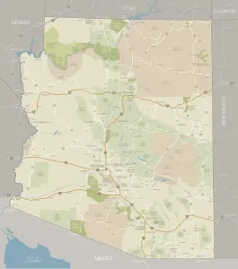 Arizona Road Map Drucke: Arizona Map