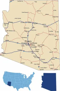 Arizona Road Map Drucke: Arizona road map