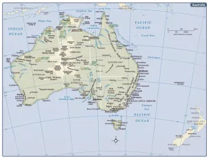 Australien Landkarte
