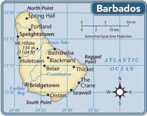 Karte von Barbodos Land