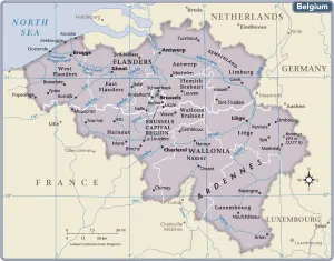 Belgien Landkarte