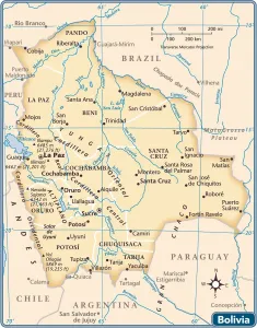 Karte von Bolivien