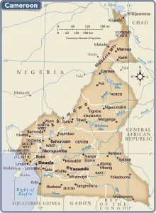 Kamerun Landkarte