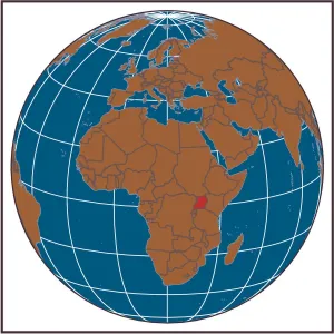 World Reference Maps Collection Drucke: Democratic Republic of the Congo locator map