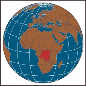 Democratic Republic Of Congo Map Drucke: Democratic Republic of the Congo locator map