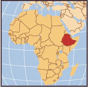 Africa Country Maps Drucke: Democratic Republic of the Congo locator map