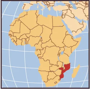 Africa Geography Maps Drucke: Democratic Republic of the Congo locator map