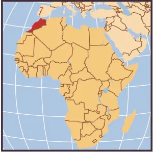 Africa Country Maps Drucke: Democratic Republic of the Congo locator map