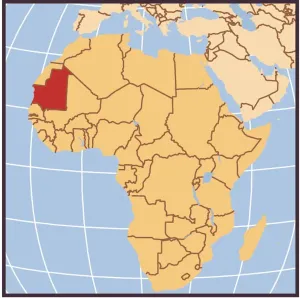 Africa Country Maps Drucke: Democratic Republic of the Congo locator map