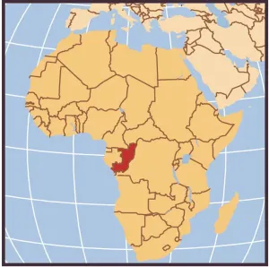 Democratic Republic Of The Congo Map Drucke: Democratic Republic of the Congo locator map