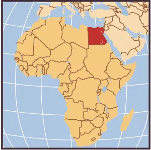 Africa Country Maps Drucke: Democratic Republic of the Congo locator map
