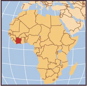 African Country Maps Drucke: Democratic Republic of the Congo locator map