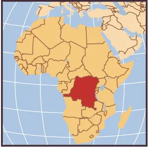 Democratic Republic Of The Congo Map Drucke: Democratic Republic of the Congo locator map