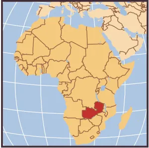 Africa Country Maps Drucke: Democratic Republic of the Congo locator map