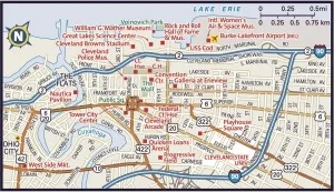 Drucke von 2011er Ausgabe Ohio Drucke: Zentrum von Cleveland, Ohio