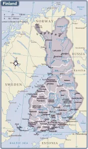 Drucke von 2011er Ausgabe Finnland Drucke: Finnlands Landkarte