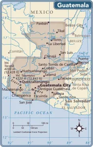 Karte von Guatemala