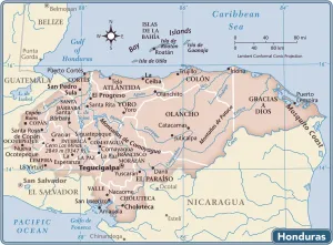 Karte von Honduras