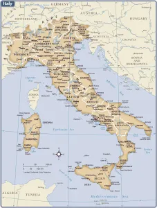 Drucke von 2011er Ausgabe Italien Drucke: Italien Kartenbild