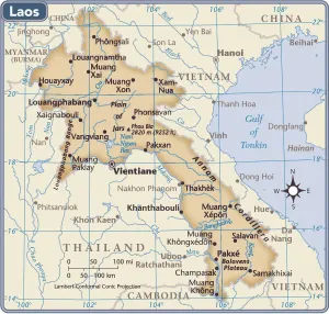 Lao Landkarte