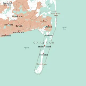 Vector Cartography Design Drucke: MA Barnstable Chatham Vector Road Map