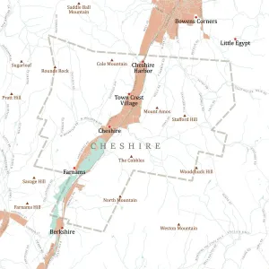 Berkshire Cheshire Vektor-Karte Straßenkarte
