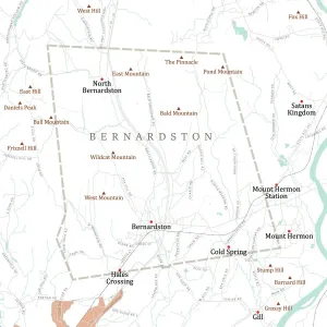 Vector Cartography Design Drucke: MA Franklin Bernardston Vector Road Map