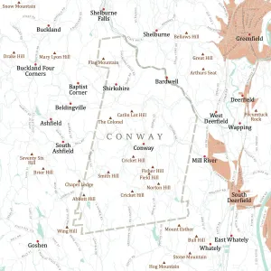 Vector Cartography Design Drucke: MA Franklin Conway Vector Road Map