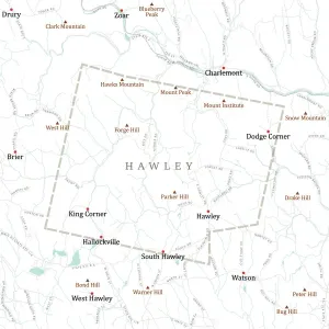 Franklin Hawleys Vektor-Karte der Route
