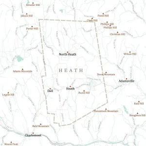 Franklin Heaths Vektor-Karten-Routekarte