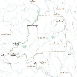 Drucke von MA Franklins Rowen Vektor Straßenkartenplan. Alle Quellendaten sind im öffentlichen Bereich verfügbar. US-amerikanische Volkszählungsbehörde Zensus Tiger Bilder Datiert 2021 April: Franklin Rowe Vektor Straßenkarte