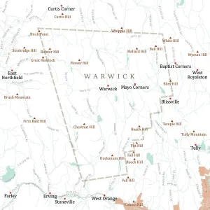 Franklin Warwicks Vektorwegkarte