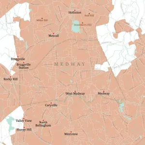 Norfolk Medway Vector Straßenkarte