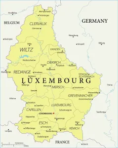 Drucke von Karte von Luxemburg - Vektorillustration Luxemburg Drucke: Karte von Luxemburg - Vektor