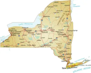 Karte von New York