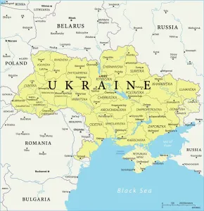 Karte der Ukraine