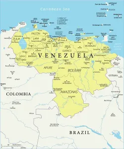 Karte von Venezuela - Vektor