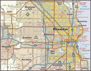 Wisconsin Milwaukee Stadtplan