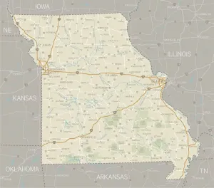 Karte von Missouri