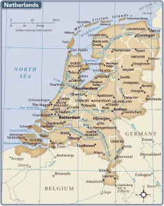 Drucke von 2011-Ausgabe Niederlande Drucke: Die Niederlande Landkarte