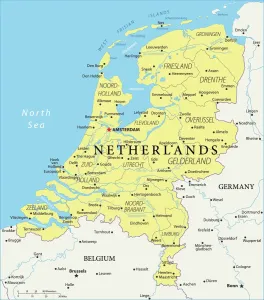 Niederlande Drucke: Niederländische Referenzkarte