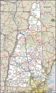 Hampshire Drucke: Neues Hauptschienke-Atlas von New-Hampshire