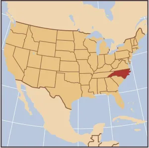 North Carolina reference map