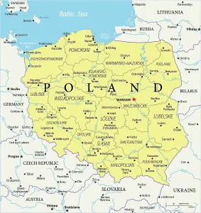 Polen Bezugskarte