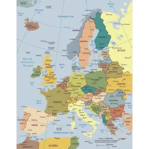 Drucke von Ein Vektorillustration der politischen Karte Europas Referenzzugang wurde von der US-Central-Intelligenzagentur erstellt und ist als öffentliches Domänenwerk auf dem Internetportal der Universität Verwandte Bilder Drucke: Politische Karte Europas