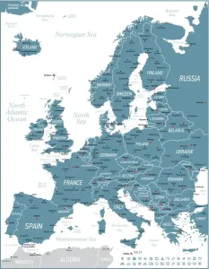 Vintage Style Maps Drucke: Print