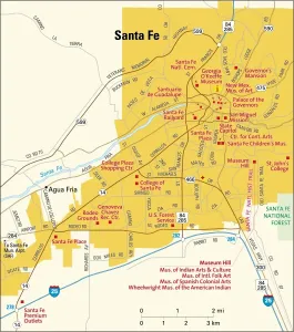 Karte des Santa Fe Gebiets