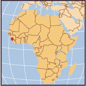 Africa Country Maps Drucke: Sierra Leone locator map