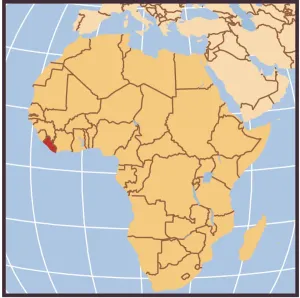 Africa Country Maps Drucke: Sierra Leone locator map
